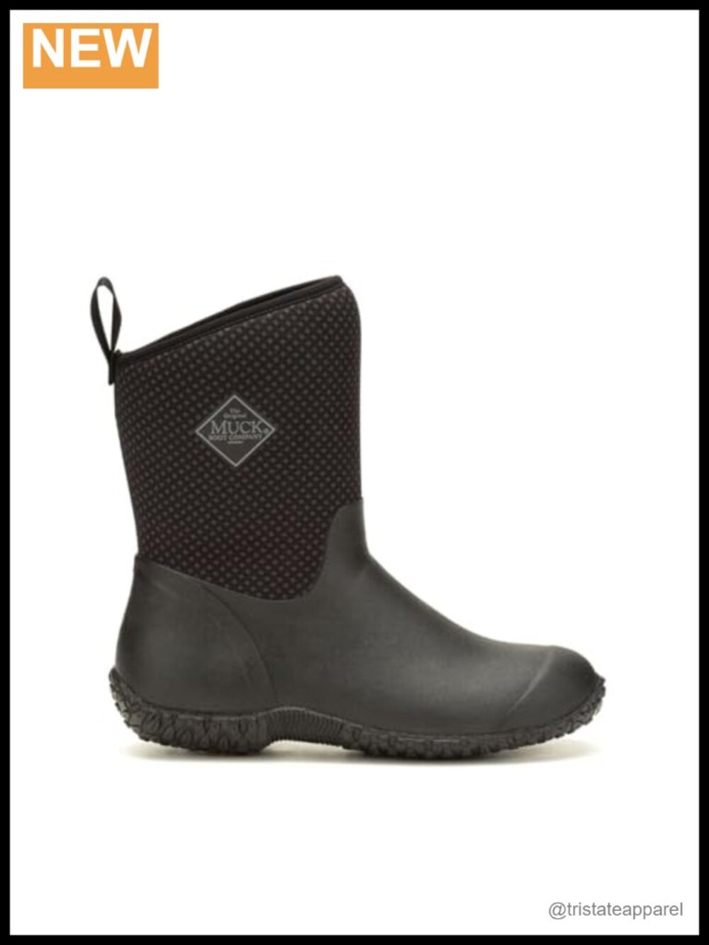 Women's Mid-Calf Pull-On Ankle Boots, Water Resistant Rubber Cupsole, Round